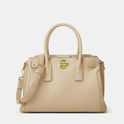 Sac à main d'épaule en cuir véritable de luxe pour femme avec forme trapèze