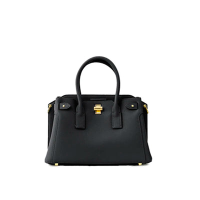 Sac à main d'épaule en cuir véritable de luxe pour femme avec forme trapèze